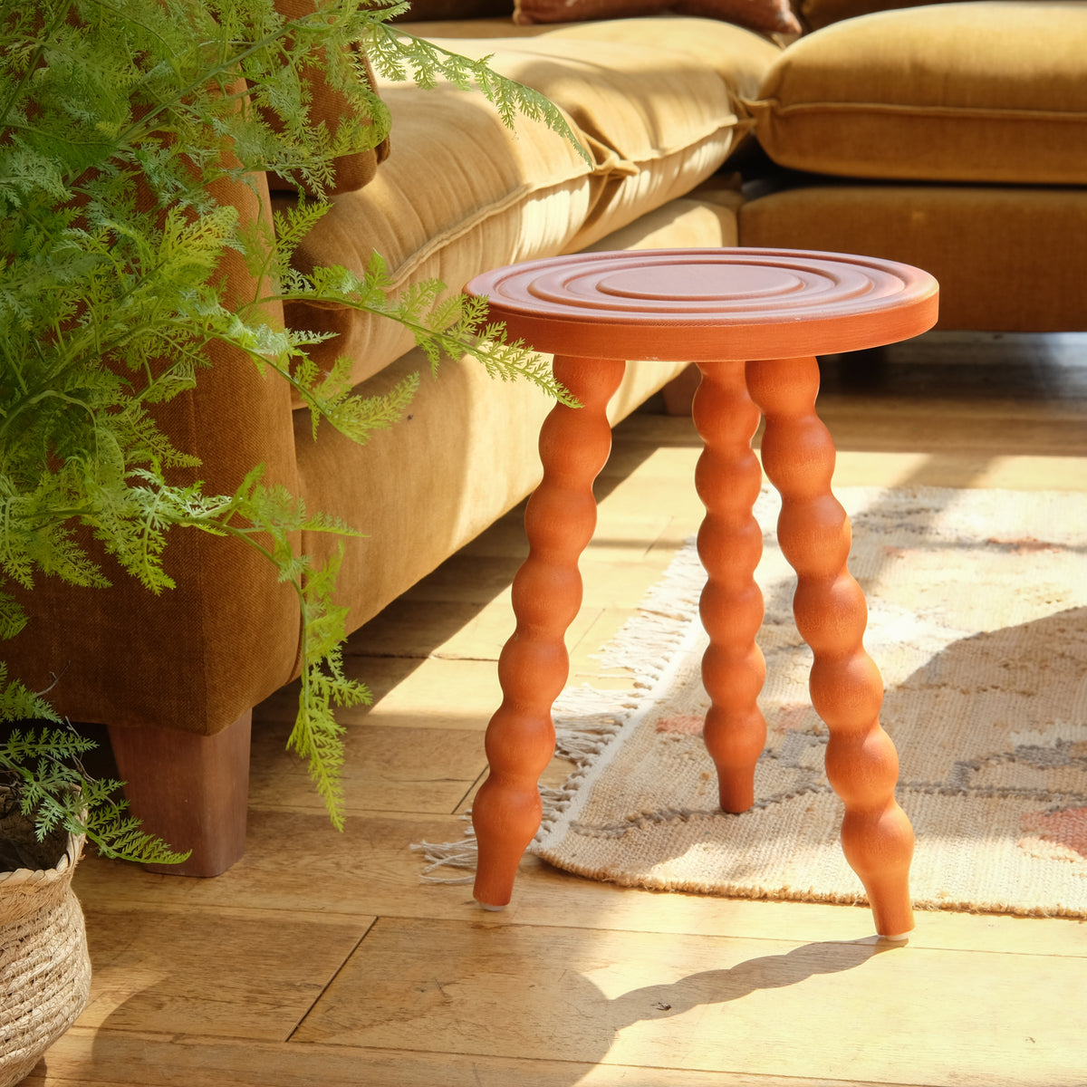 Orange Button Stool – Snape Maltings