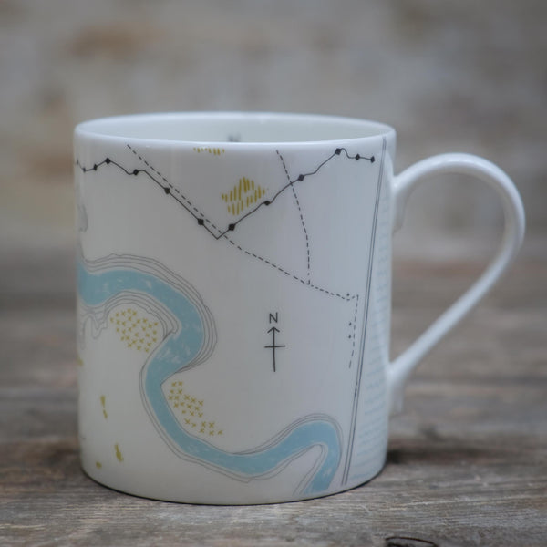 Snape Maltings Collection Map Design Ceramic Mug