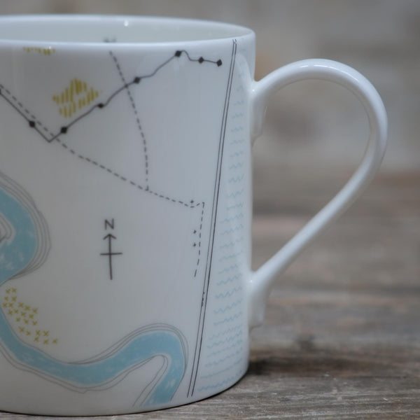 Snape Maltings Collection Map Design Ceramic Mug