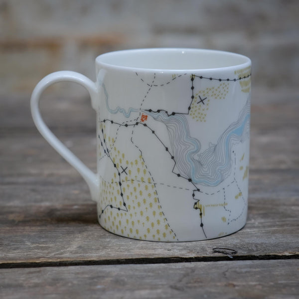 Snape Maltings Collection Map Design Ceramic Mug
