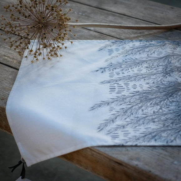 Snape Maltings Collection Slate Reed Design Cotton Tea Towel