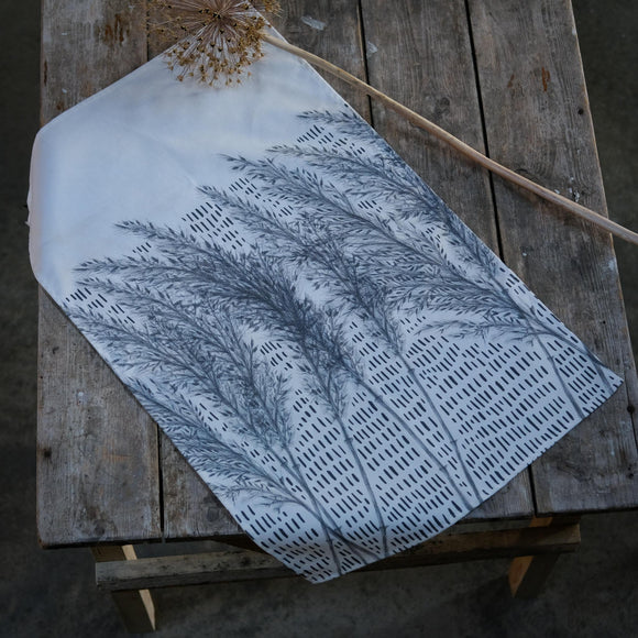 Snape Maltings Collection Slate Reed Design Cotton Tea Towel