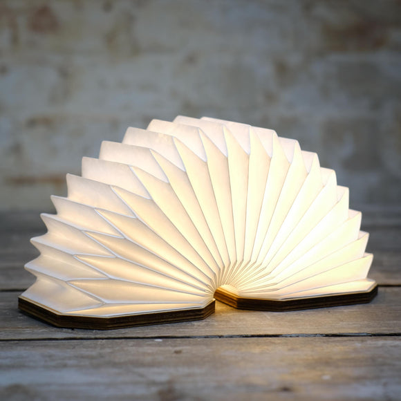 Snape Maltings Smart Accordion Lamp in Walnut