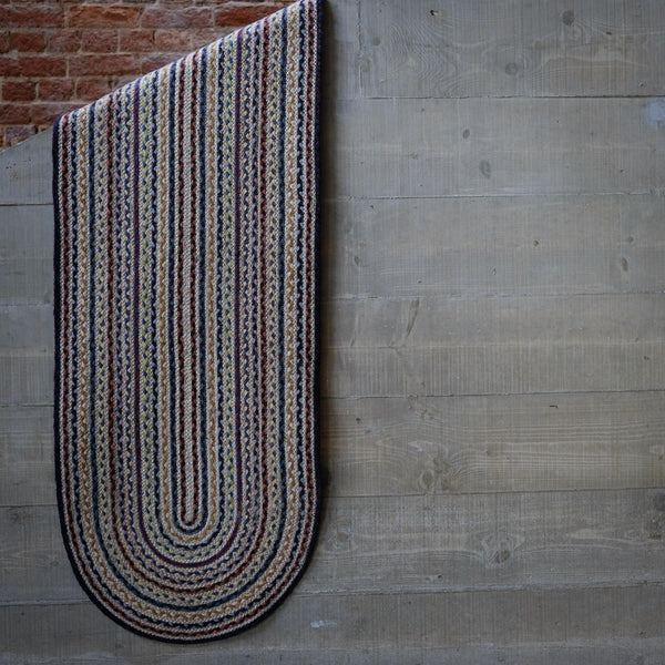 Snape Maltings Oval Jute Rug in Fairisle Braid 69cm x 122cm