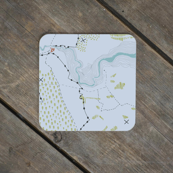 Snape Maltings Collection Map Design Coaster