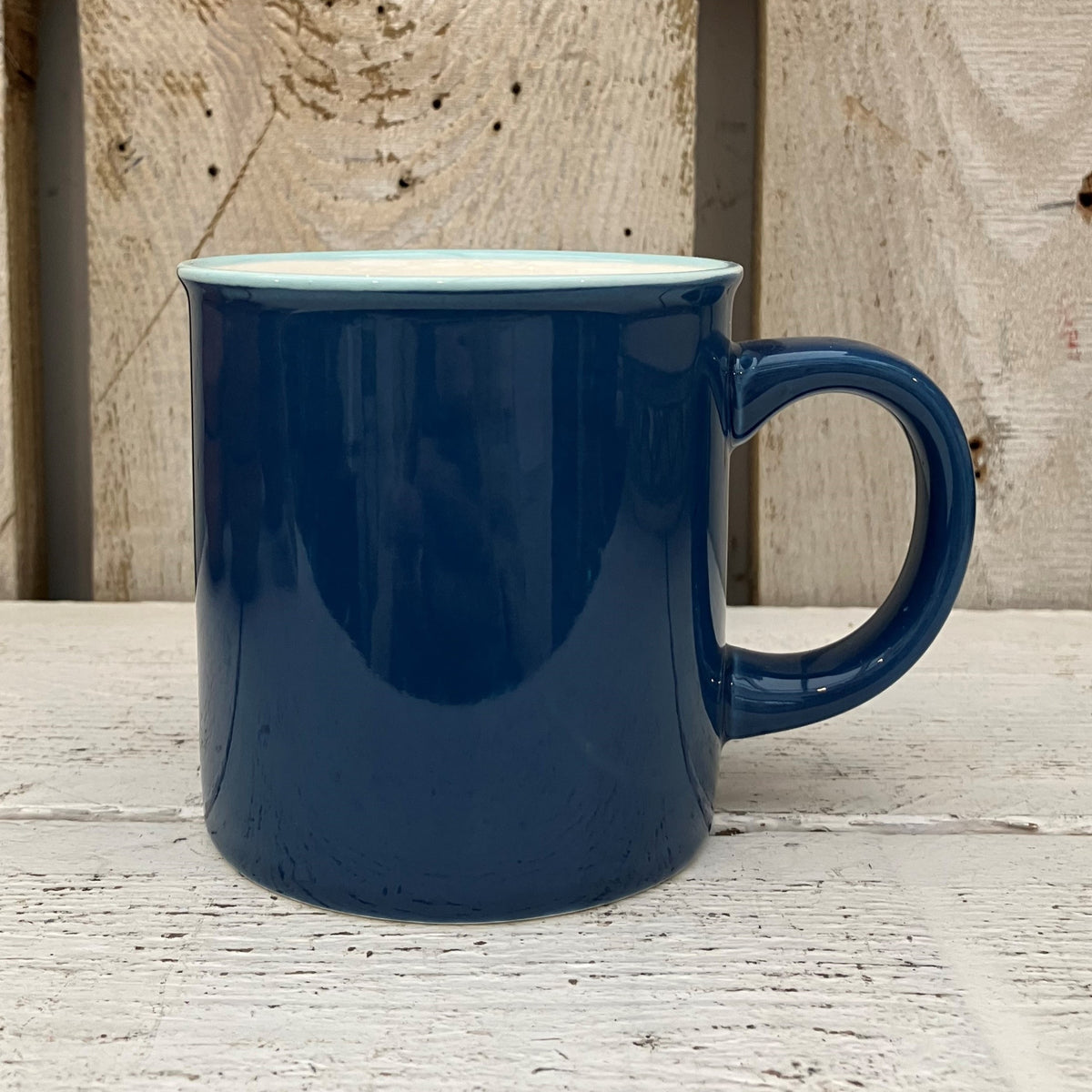 Blue Mug with Light Blue Rim – Snape Maltings