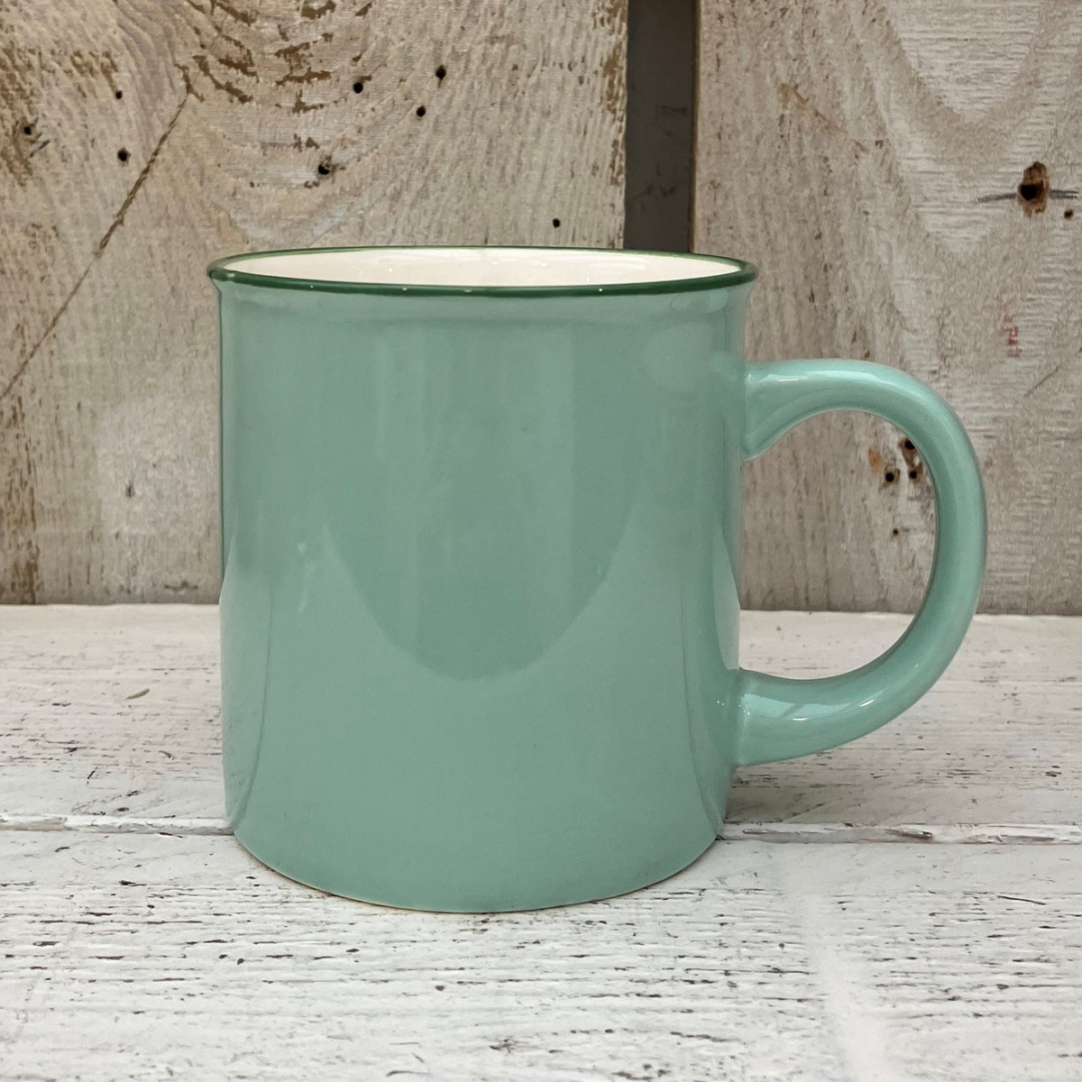 Green Mug with Dark Green Rim – Snape Maltings