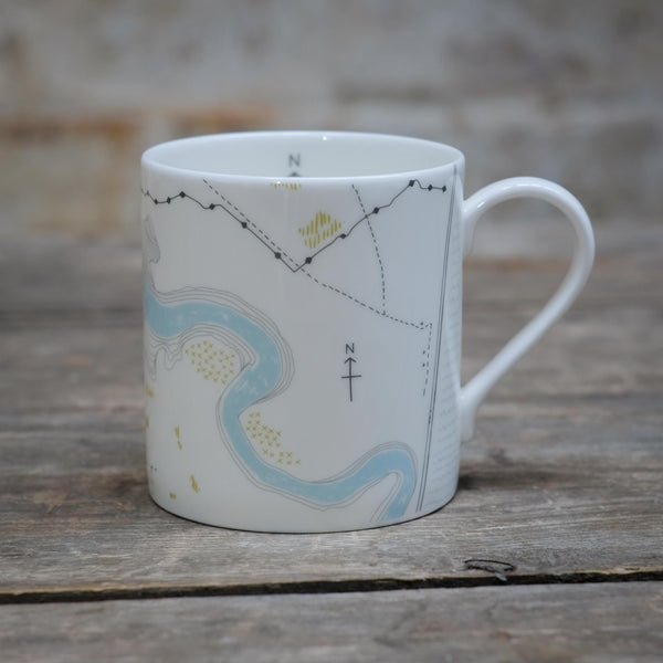Snape Maltings Collection Map Design Ceramic Mug