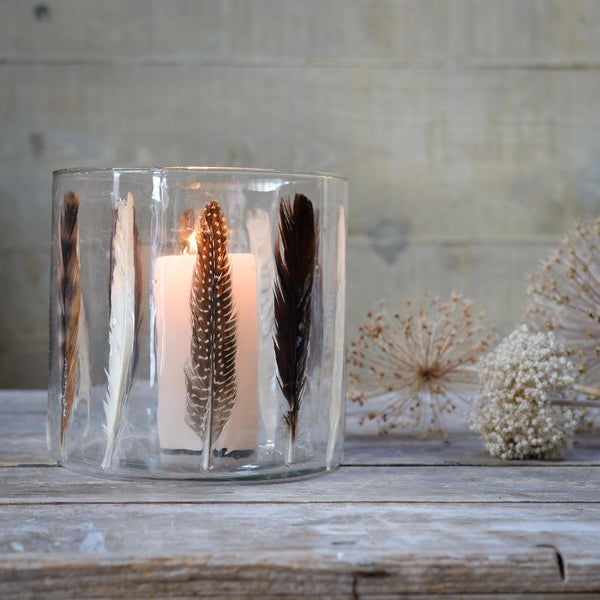 Snape Maltings Large Glass Fear Candleholder