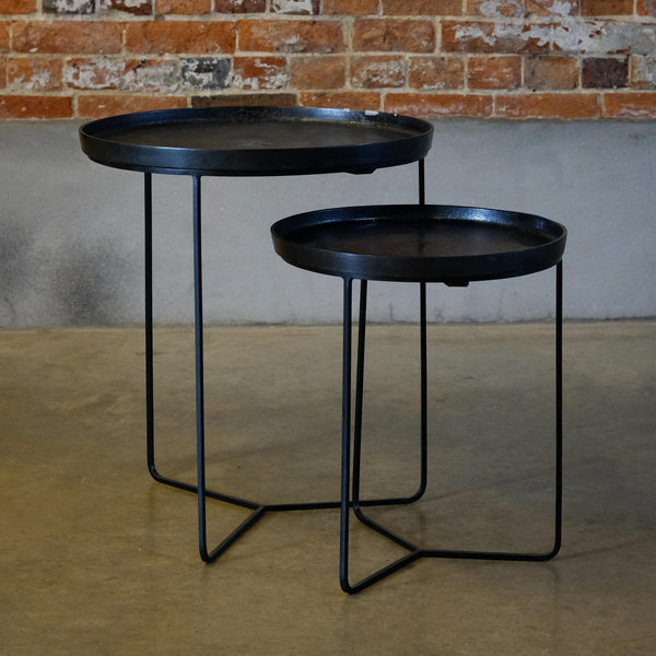 Snape Maltings Set of 2 Black Side Tables