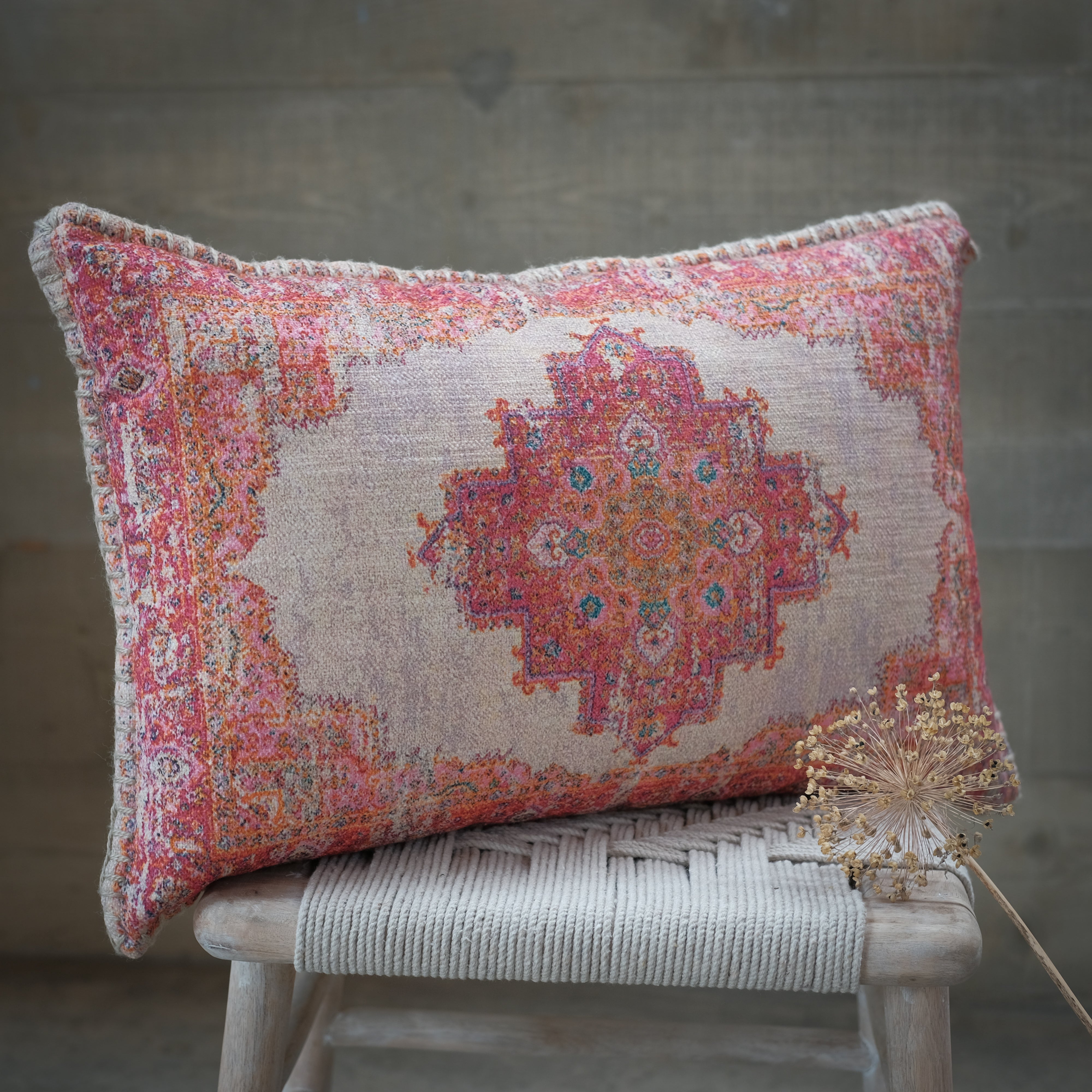 Distressed hotsell velvet cushion